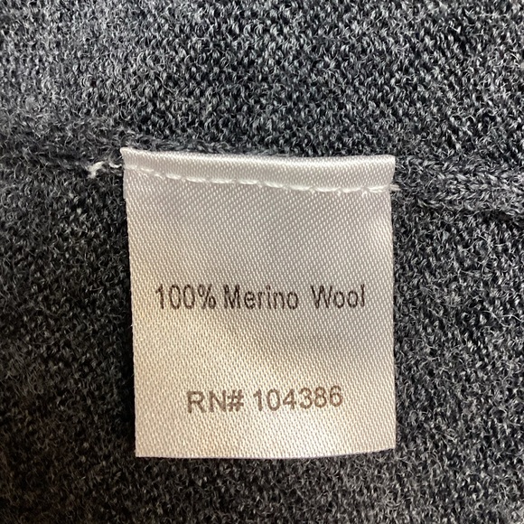 Garnet Hill Merino Wool Dress MIDI Gray - Picture 9 of 12